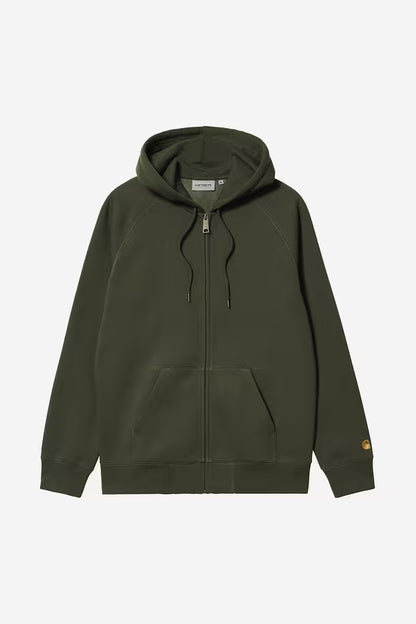 Pull Carhartt Wip HOODED CHASE JACKET Olive Gold