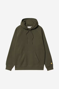 Pull Carhartt Wip HOODED CHASE SWEAT Olive Gold