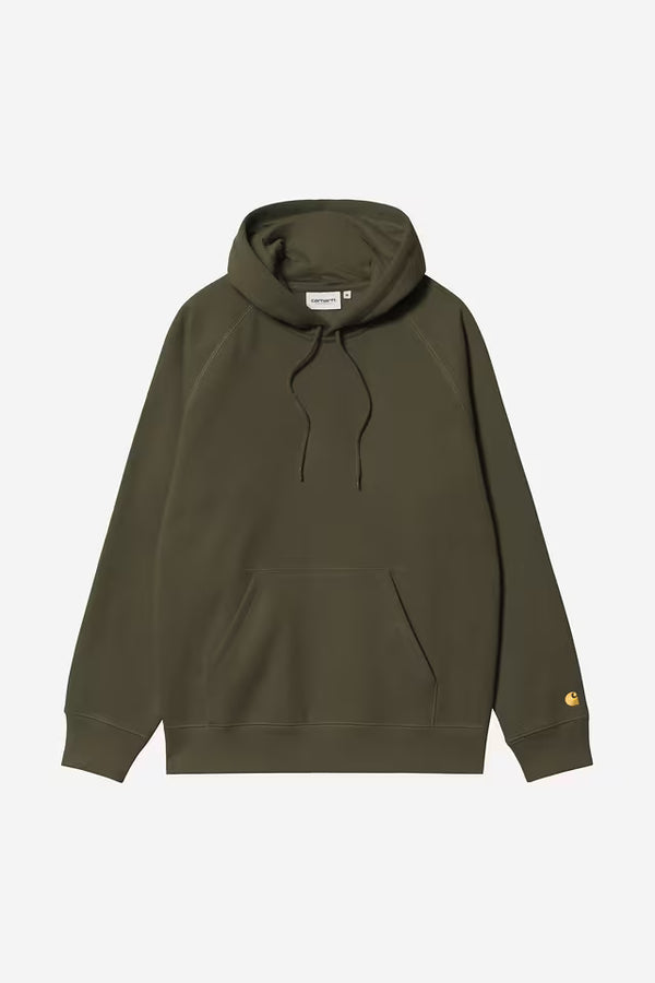 Pull Carhartt Wip HOODED CHASE SWEAT Olive Gold — Carhartt wip