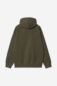 Pull Carhartt Wip HOODED CHASE SWEAT Olive Gold