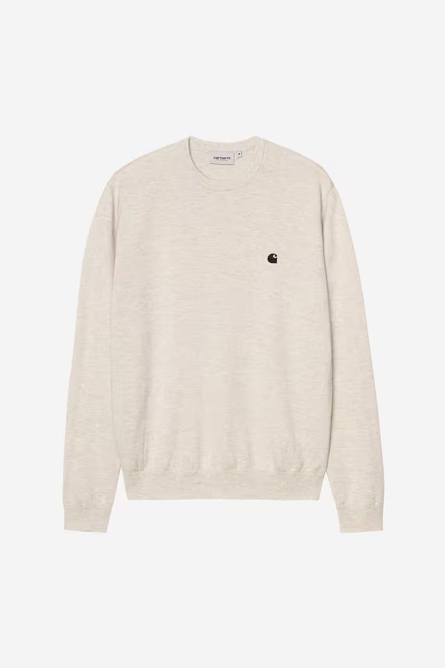 Pull Carhartt Wip MADISON SWEATER Fleur De Sel Black