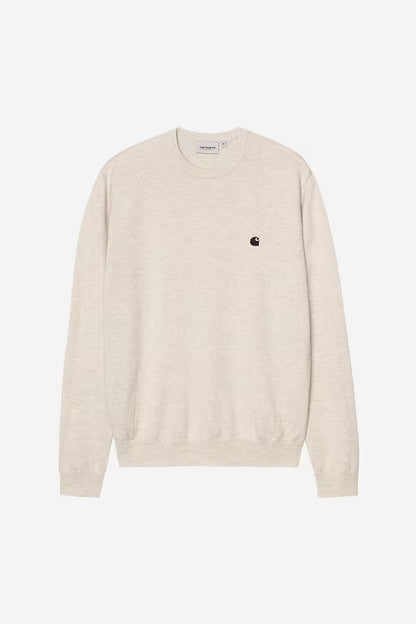 Pull Carhartt Wip MADISON SWEATER Fleur De Sel Black