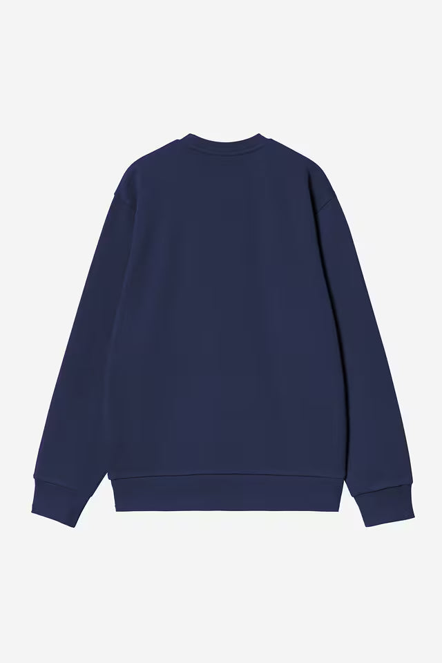 Pull Carhartt Wip SCRIPT EMBROIDERY SWEAT Jupiter White