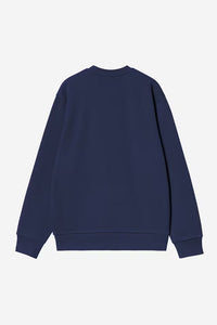Pull Carhartt Wip SCRIPT EMBROIDERY SWEAT Jupiter White
