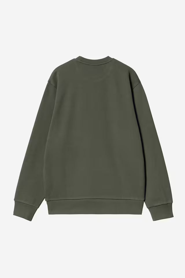 Pull Carhartt Wip SCRIPT EMBROIDERY SWEAT Opuntia White