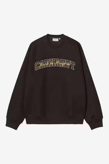Pull Carhartt Wip BIG SCHOOL SWEAT Tobacco