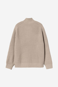 Pull Carhartt Wip DETROIT HALF ZIP SWEATER Fleur de Sel