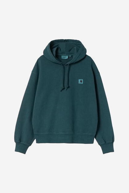 Pull Carhartt Wip W HOODED NELSON SWEAT Deep Lagoon