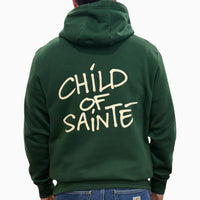 Child Hoodie Green Natural