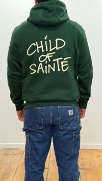 Child Hoodie Green Natural