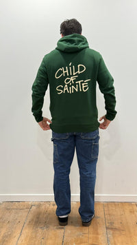 Child Hoodie Green Natural