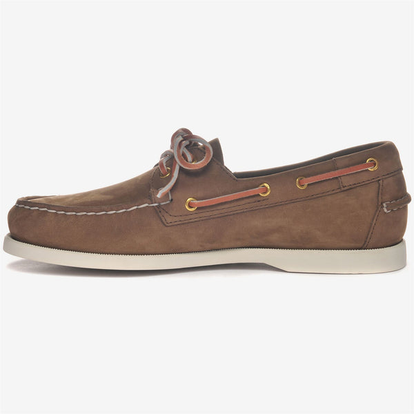 SEBAGO DOCKSIDES PORTLAND NUBUCK BROWN DK-YELLOW GOLD