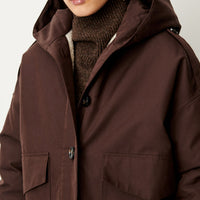 SESSUN ANDY SHORT PARKA COFFEA