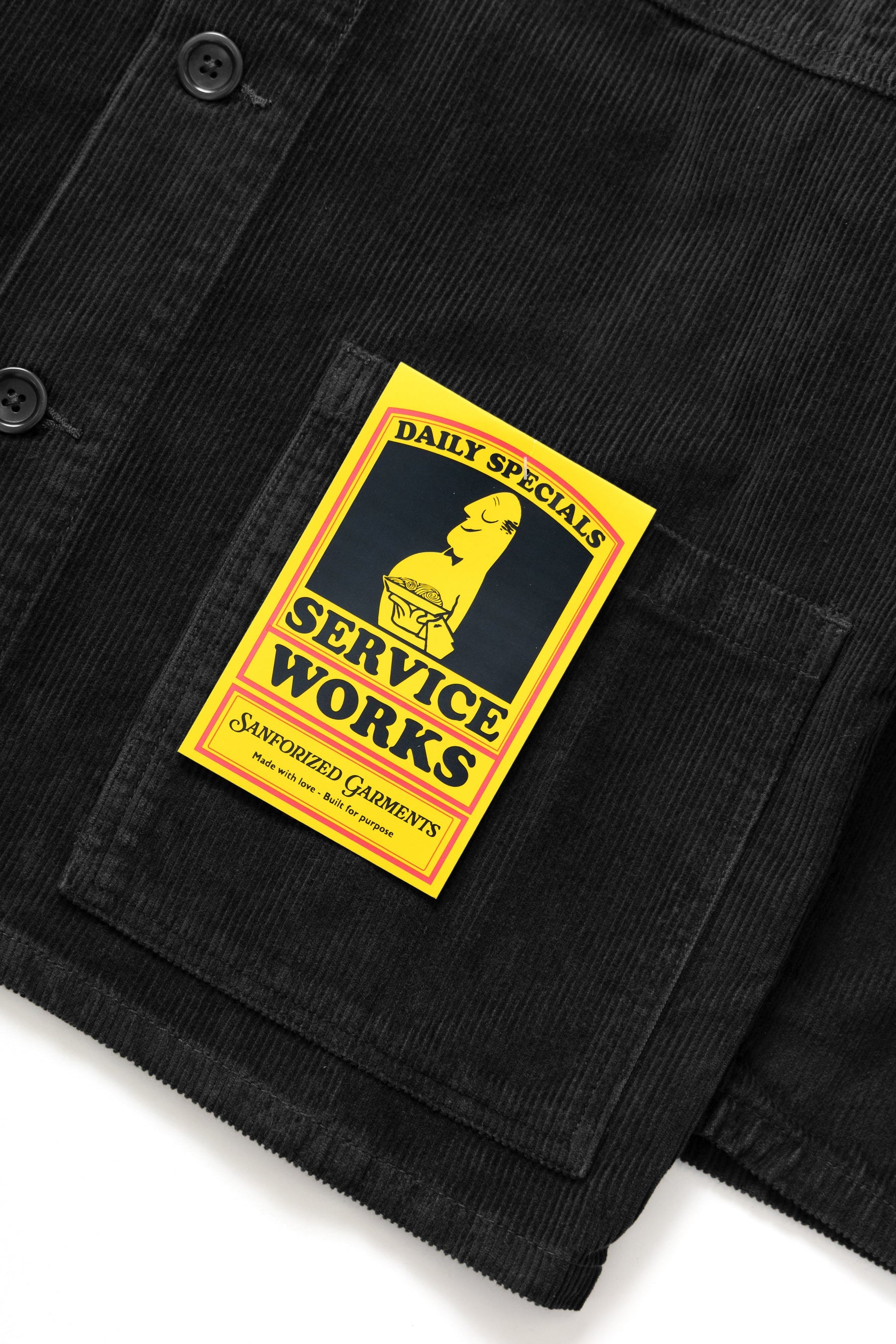 Service Works Corduroy Chore Shirt Black