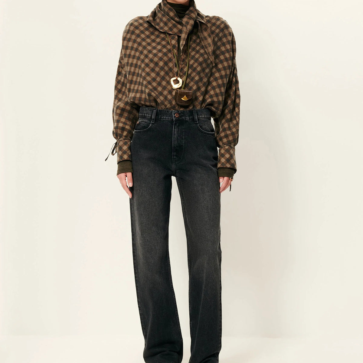 Sessun Chemise Armanchecks Moss Mood