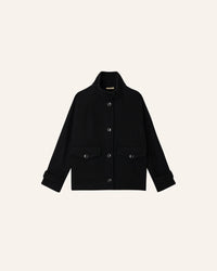 Sessun Manteau Lee wooly Black
