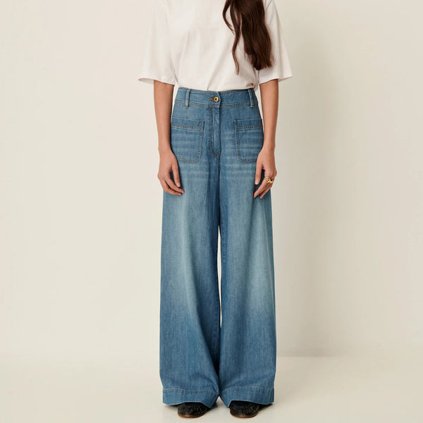 Sessun Pantalon Manhablue Bay Blue — Sessun