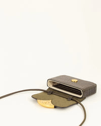 Sessun Porte-cartes Micro diviluz Croco Lichen