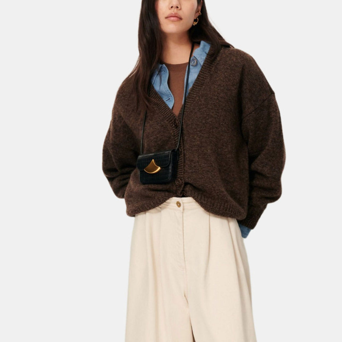 Sessun Sweet Monroe Oversize Cardigan Dark Stone