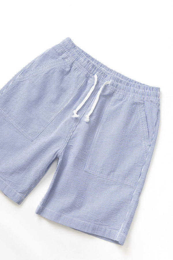 Sevice Works SEERSUCKER CHEF SHORT Navy Stripe