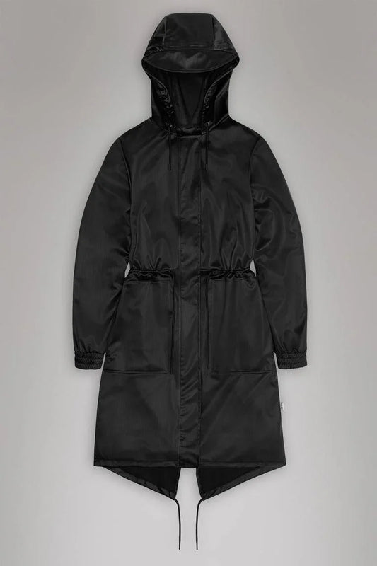 RAINS STRING PARKA Black