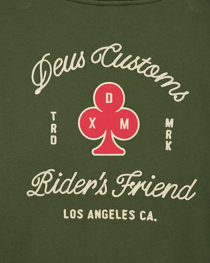 Sweat Deus Ex Machina BASTO ZIP HOODIE Cypress Green