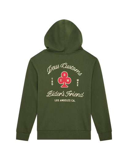 Sweat Deus Ex Machina BASTO ZIP HOODIE Cypress Green