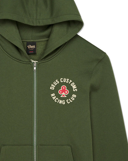 Sweat Deus Ex Machina BASTO ZIP HOODIE Cypress Green