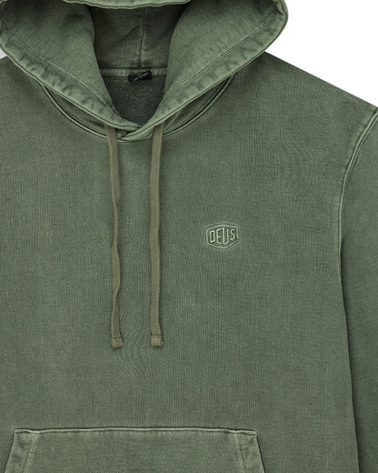 Sweat Deus Ex Machina SHIELD DYED HOODIE Cypress Green