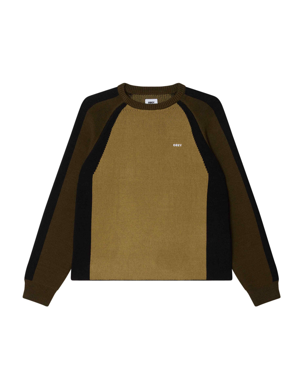 Sweat Obey RAGLAN CREW NECK SWEATER Mermaid green