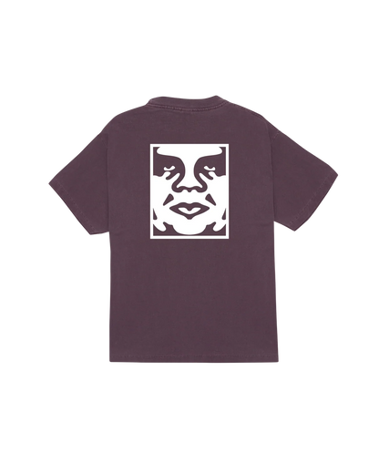 T SHIRT OBEY BOLD ICON FACE Pigment Plum Perfect