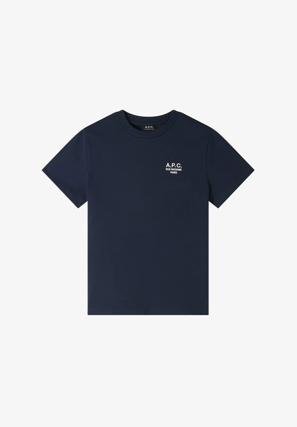 T Shirt APC TEE STANDARD RUE MADAME GOTS Navy Ecru — APC