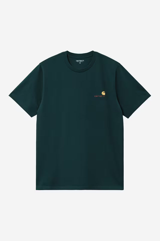 T Shirt Carhartt Wip AMERICAN SCRIPT S/S TEE Deep Lagoon