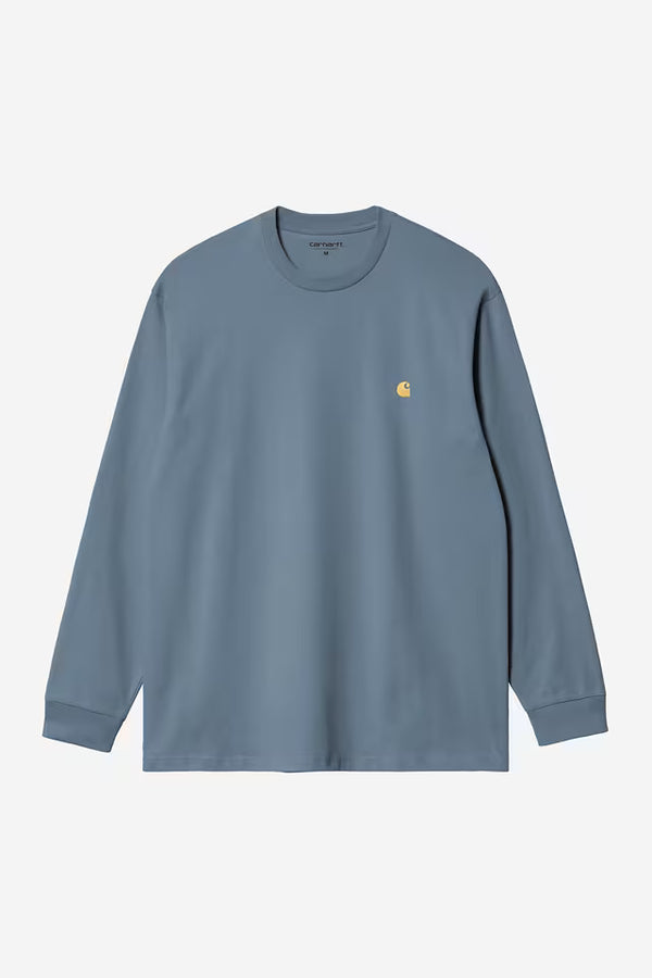 T Shirt Carhartt Wip CHASE L/S TEE Angelite Gold — Carhartt wip