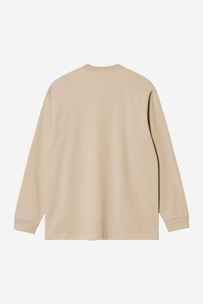 T Shirt Carhartt Wip CHASE L/S TEE Fleur De Sel Gold