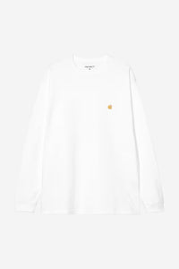 T Shirt Carhartt Wip CHASE L/S TEE White Gold
