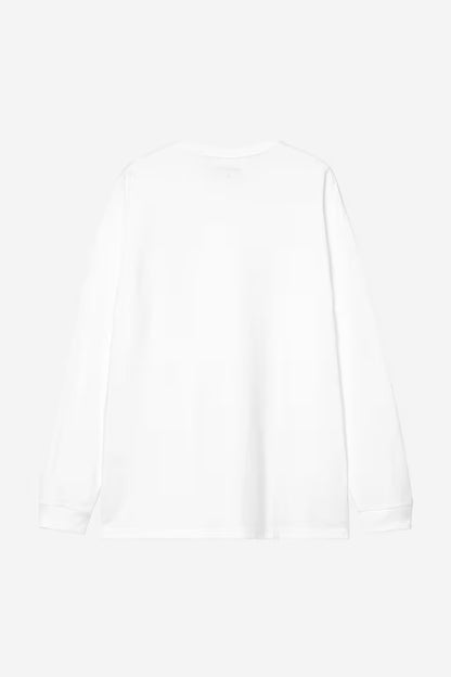 T Shirt Carhartt Wip CHASE L/S TEE White Gold