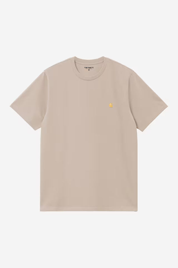 T Shirt Carhartt Wip CHASE S/S TEE Fleur De Sel Gold — Carhartt wip