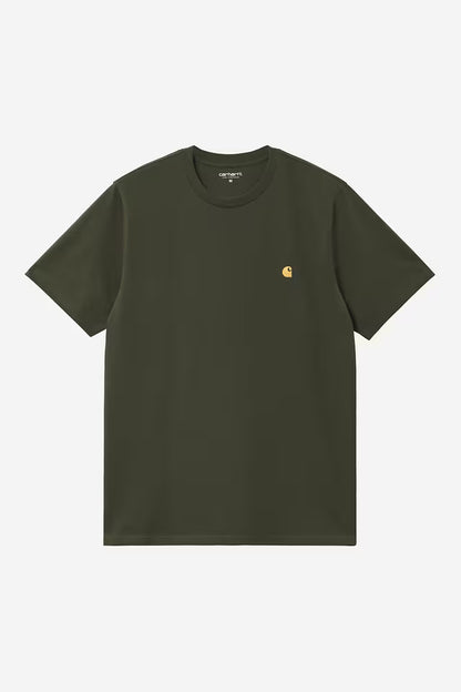 T Shirt Carhartt Wip CHASE S/S TEE Olive Gold