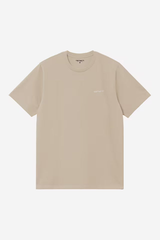 T Shirt Carhartt Wip SCRIPT EMBROIDERY S/S TEE Fleur De Sel White