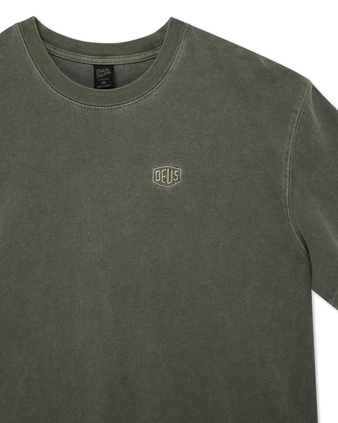T Shirt Deus Ex Machina SHIELD DYED S/S TEE Cypress Green