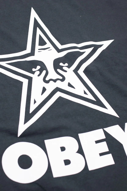 T Shirt Obey OBEY BOLD STAR PIG S/S TEE Pigment Vintage Black