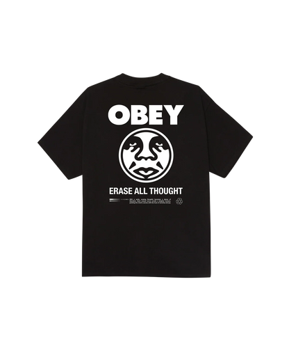 T Shirt Obey OBEY ERASE ALL THOUGHT S/S TEE Black