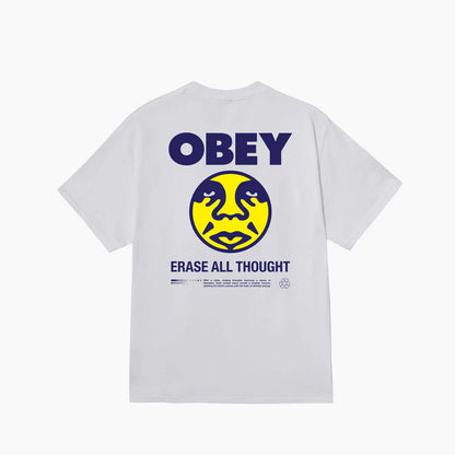 T Shirt Obey OBEY ERASE ALL THOUGHT S/S TEE White