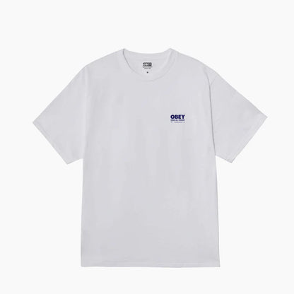 T Shirt Obey OBEY ERASE ALL THOUGHT S/S TEE White