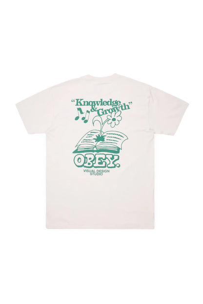 T Shirt Obey OBEY KNOWLEDGE & GROWTH S/S T Cream