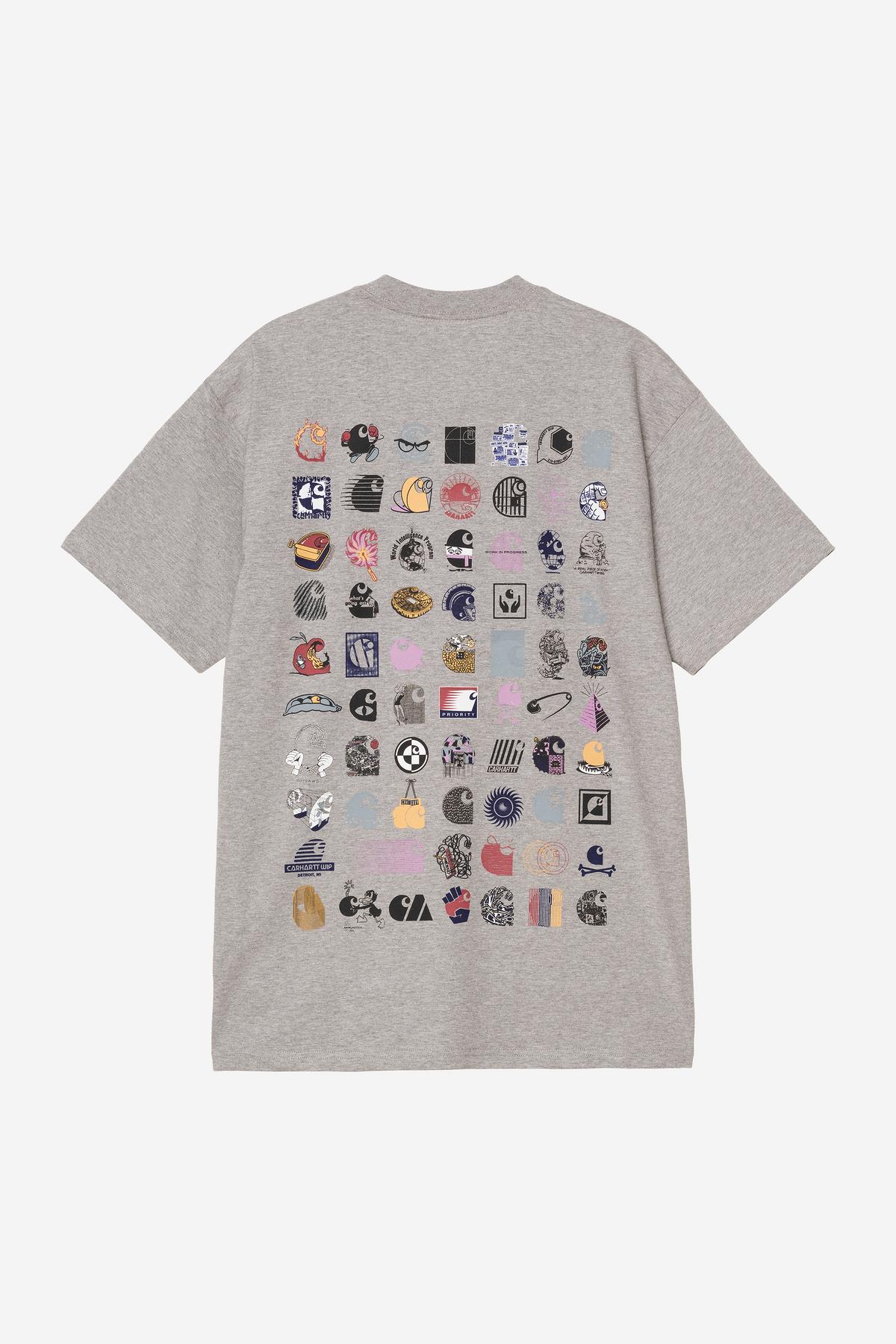 T Shirt Carhartt Wip LOGO ARCHIVE S/S TEE Grey Heather