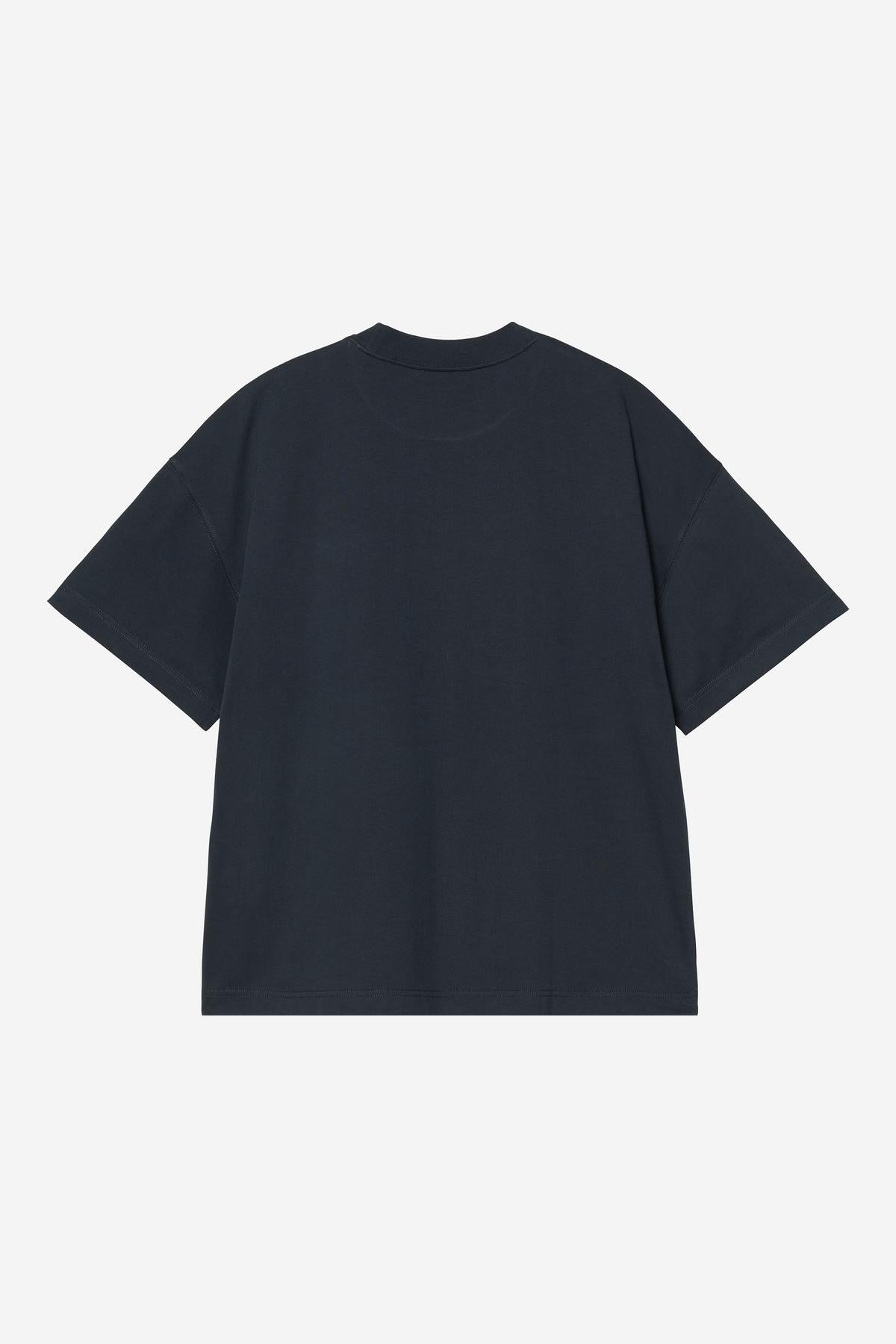 T Shirt Carhartt Wip SIGNATURE SCRIPT S/S TEE Deep Night Glassy Pink