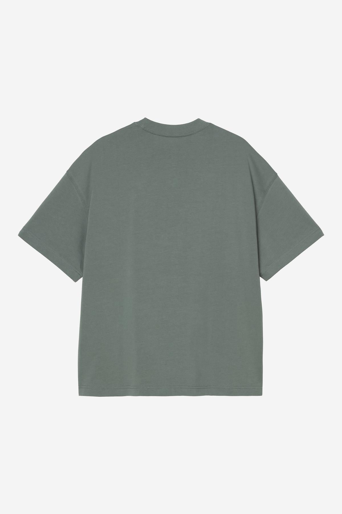 T Shirt Carhartt Wip SIGNATURE SCRIPT S/S TEE Silver Pine Jupiter