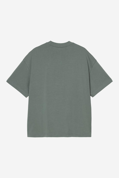 T Shirt Carhartt Wip SIGNATURE SCRIPT S/S TEE Silver Pine Jupiter